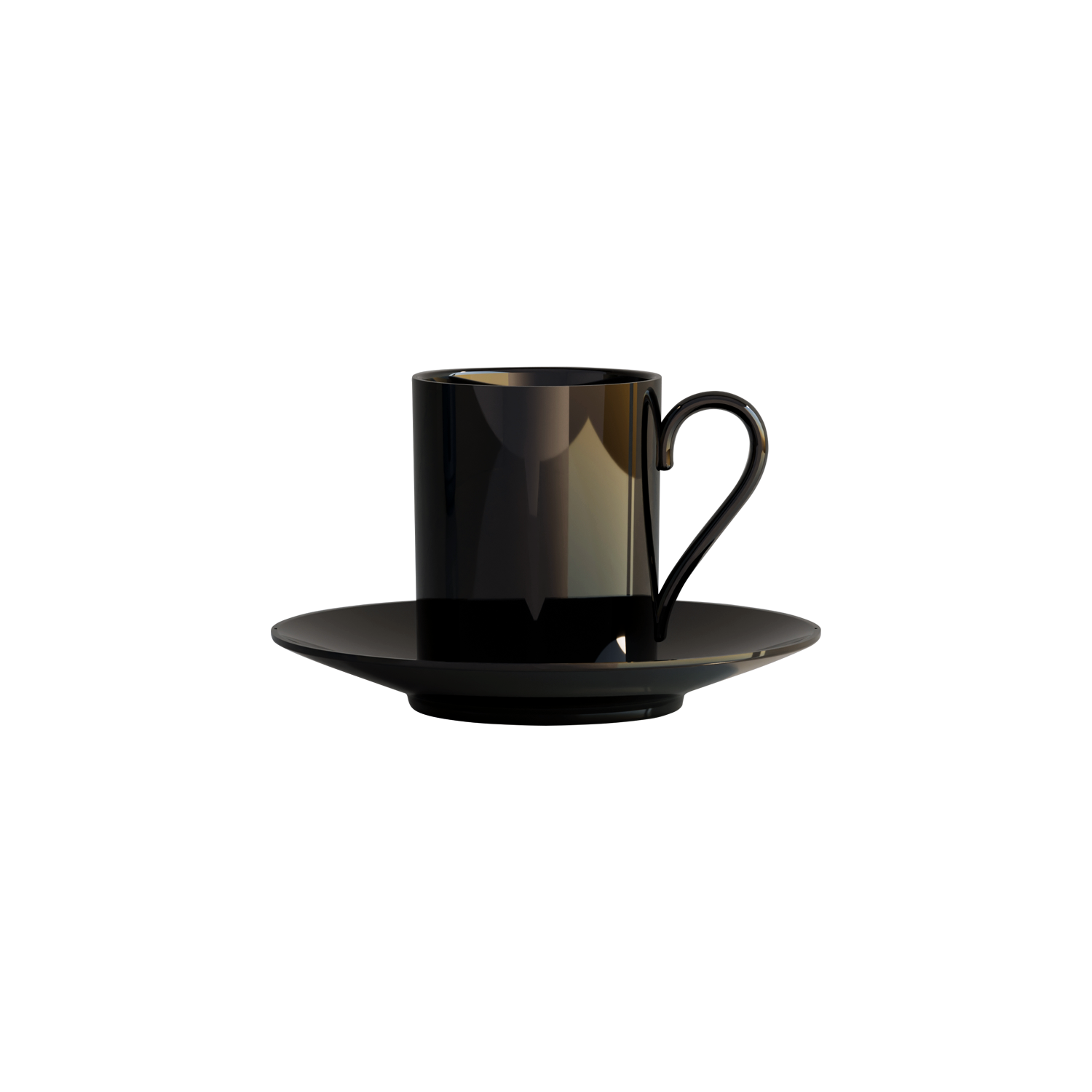 Cylinder Coffee Cup & Saucer