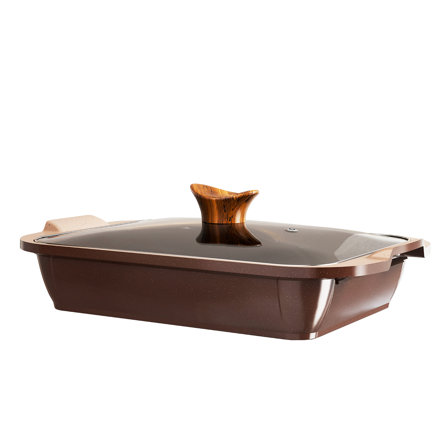 Elegance Square Roaster with Glass Lid