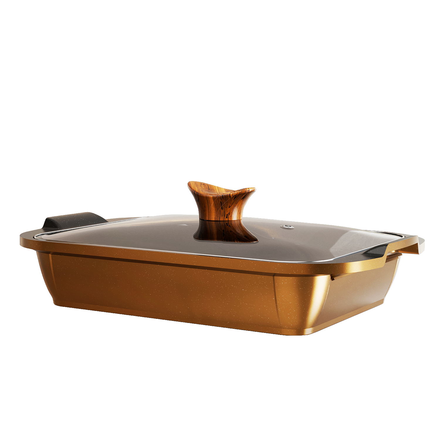 Elegance Square Roaster with Glass Lid