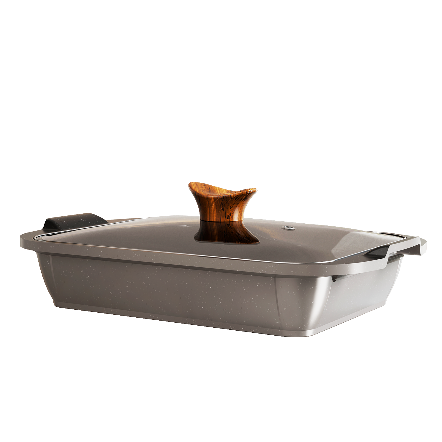 Elegance Square Roaster with Glass Lid
