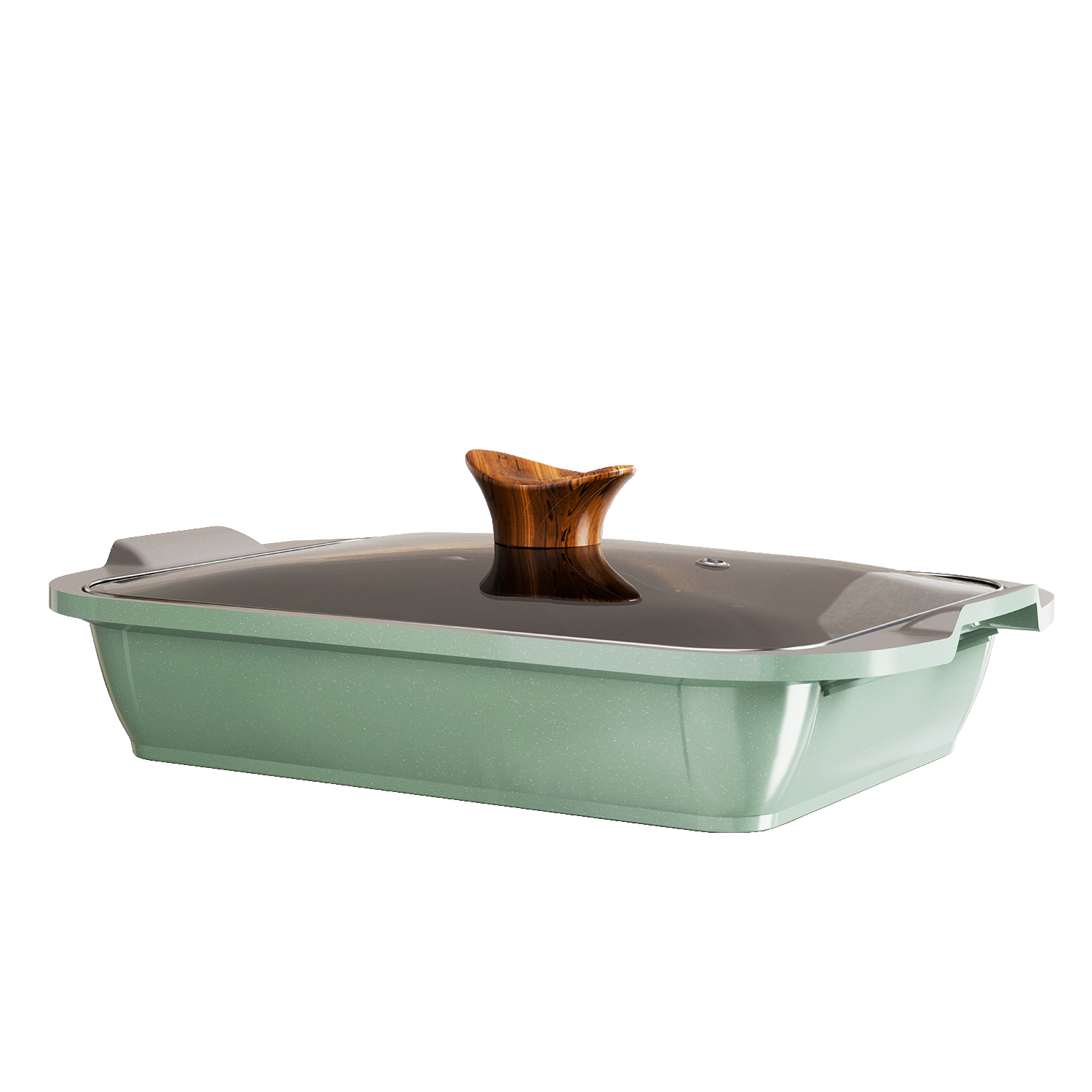 Elegance Square Roaster with Glass Lid