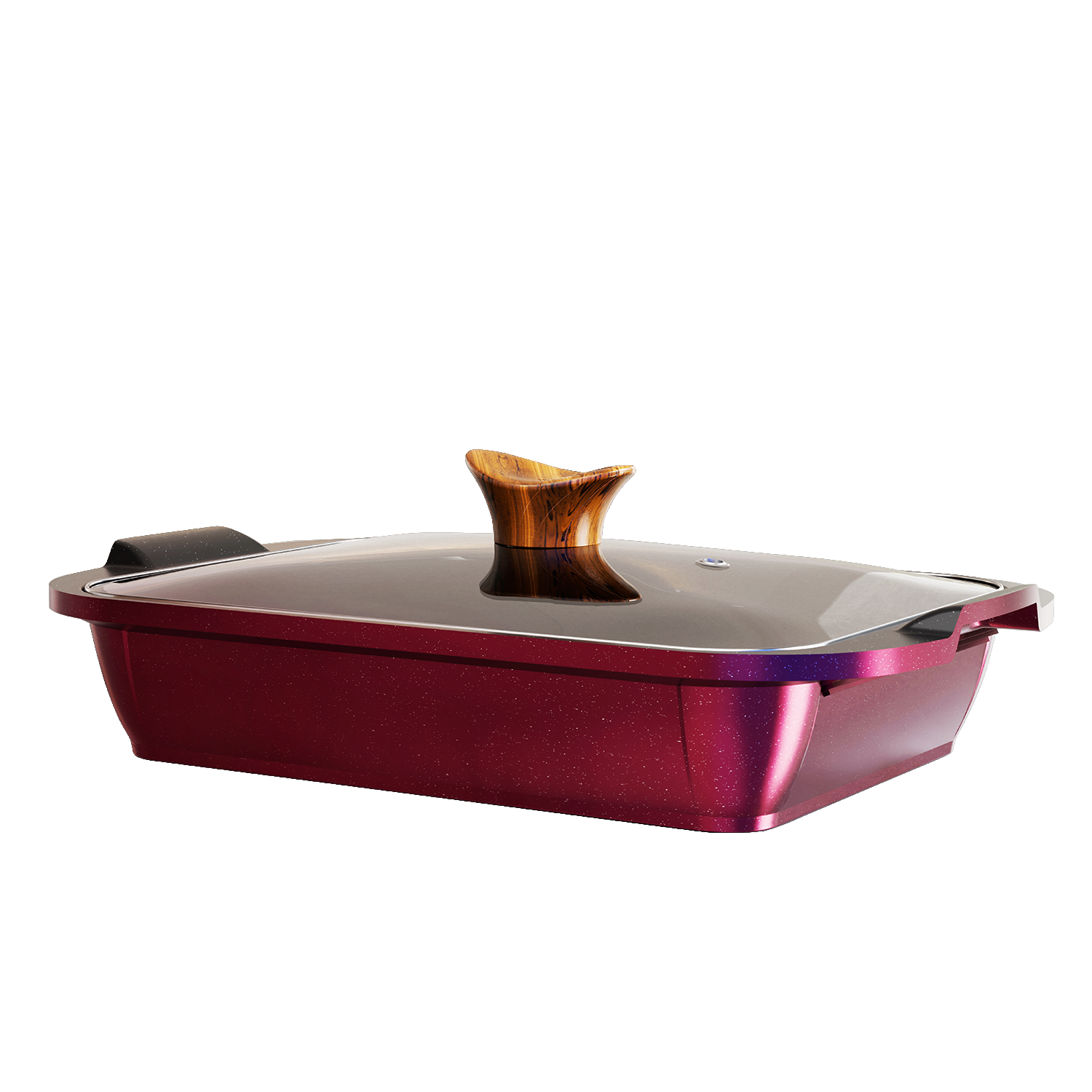 Elegance Square Roaster with Glass Lid